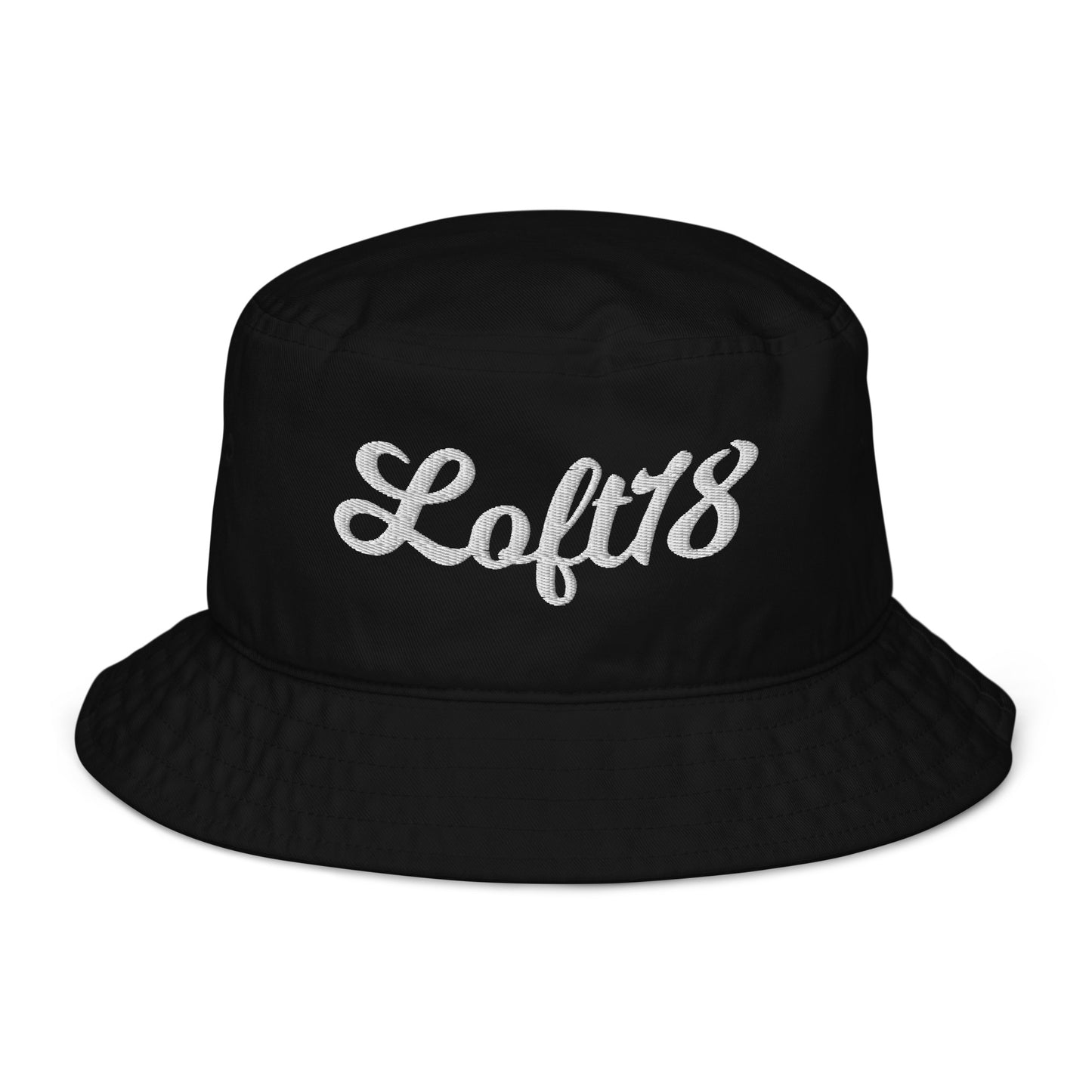 Loft18 Script Organic bucket hat